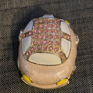 Pink VW Beetle Bug Car Rhinestones Bejeweled
Enameled Trinket‎ Jewelry/Pill
Box